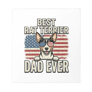 Bloc-note Meilleur T-shirt pour chien patriote Papa Rat Terr
