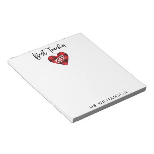 Bloc-note Meilleure appréciation de l'enseignant