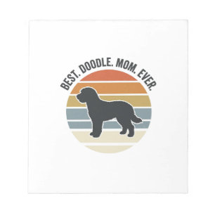 Bloc-note Meilleure maman Doodle vintage pour chiens design_