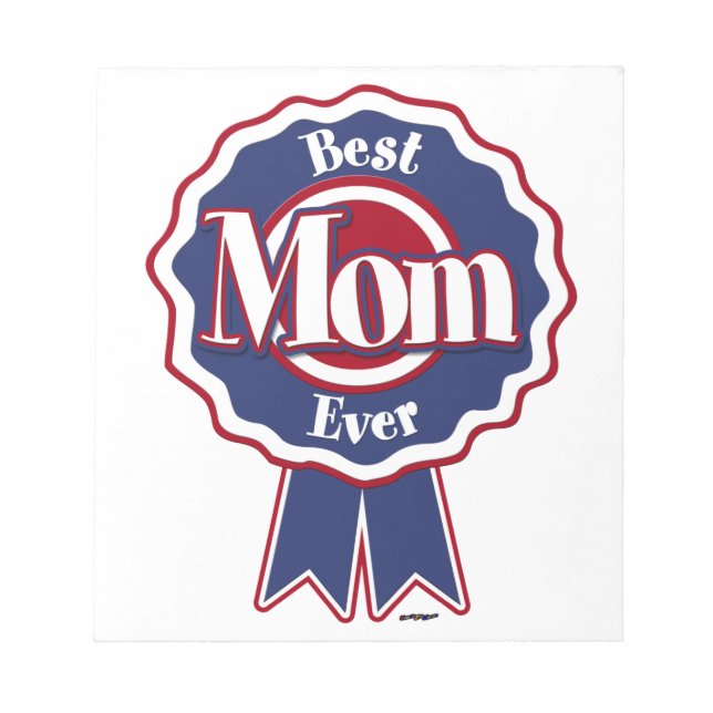 Bloc-note Meilleure maman Ever Ribbon bleu (Devant)