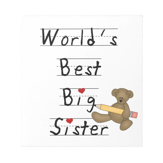 Bloc-note Meilleurs cadeaux aux grandes soeurs du monde (Devant)
