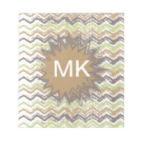 Melon Brandy Scribble ZigZag Motif