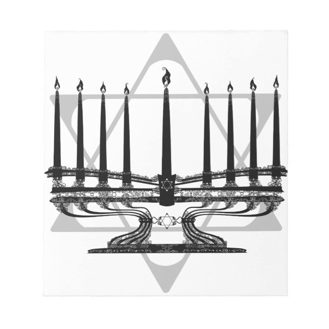 Bloc-note Menorah et étoile (Devant)