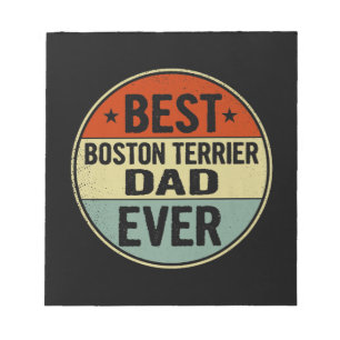 Bloc-note Mens Best Boston Terrier Papa Ever Retro Style Coo