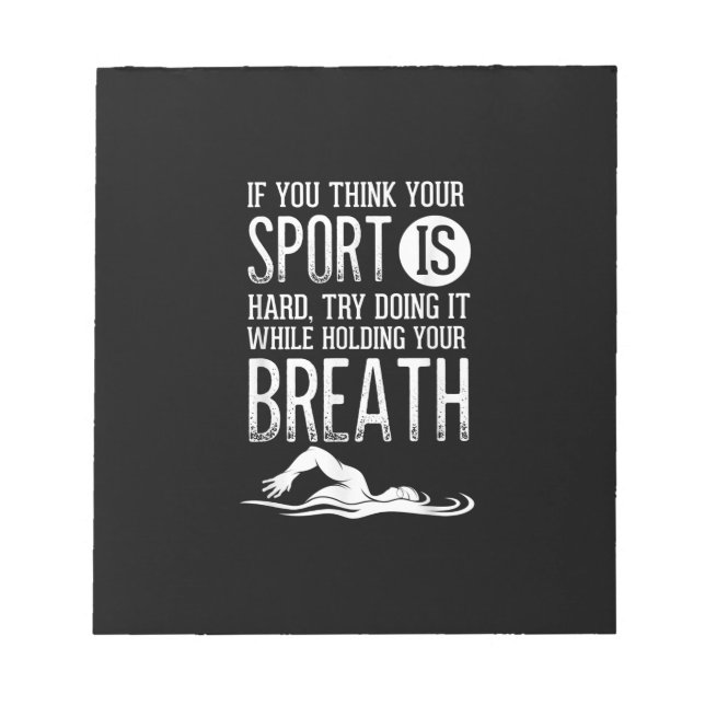 Bloc-note Mens Swim Swimmer Swimming Sport Practice (Devant)