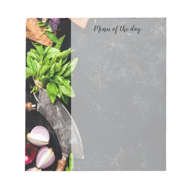 Bloc-note Menu aujourd'hui repas nourriture dîner cuisine fa (Devant)