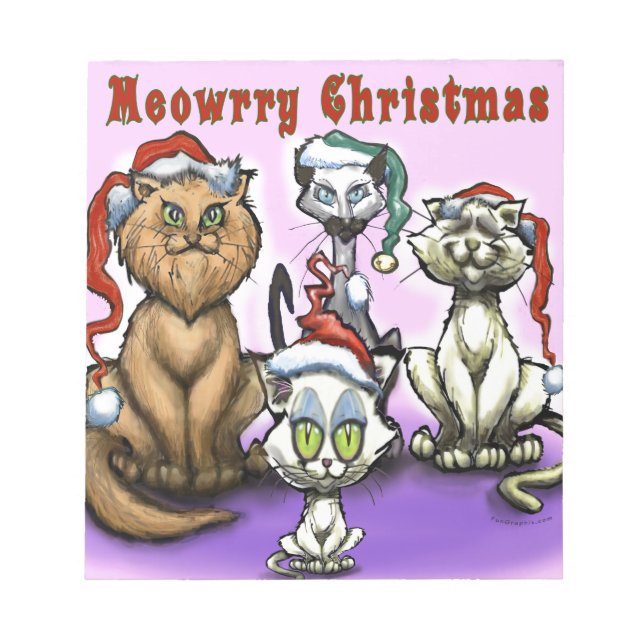 Bloc-note Meowry Christmas Cats (Devant)
