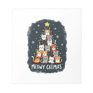 Bloc-note Meowy Catmas Cat Arbre de Noël Xmas Filles Garçons