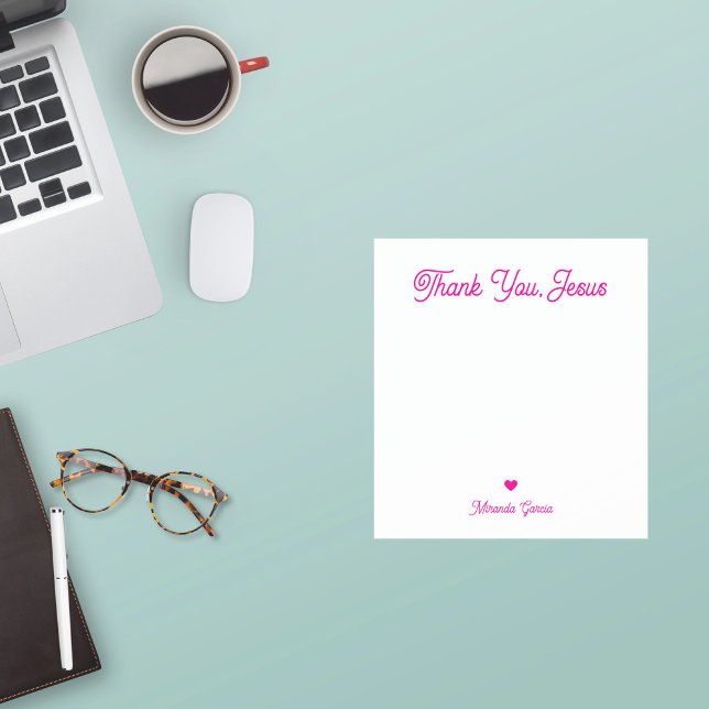 Bloc-note Merci de script moderne élégant Jésus Nom personna (Créateur téléchargé)