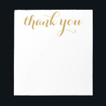 Bloc-note Merci Gold Script Print 5,5 x 6<br><div class="desc">Ce bloc-notes de 5, 5 x 6 avec 40 pages qui dit "Merci" en belle police de script en or est parfait pour tout le monde! Avec son joli imprimé,  il aurait l'air merveilleux sur n'importe quel bureau! #blocs-notes#thankyou</div>