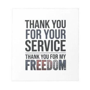 Bloc-note Merci pour ma liberté Patriotique Vétéran Chemise_