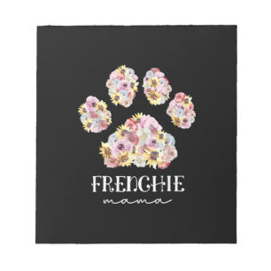 Bloc-note Mère Art Frenchie Mama Floral Paw French Buldog