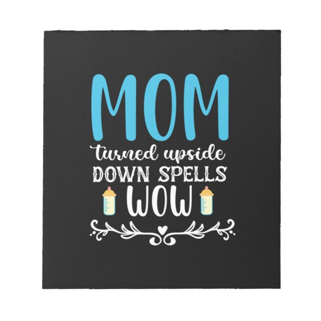 Bloc-note Mère Cadeau Maman S'Est Tournée À L'Envers Wow (Devant)