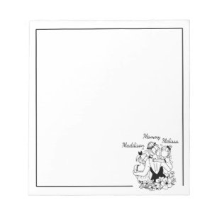 Bloc-note Mère Et Filles Alignent L'Art Avec Les Noms