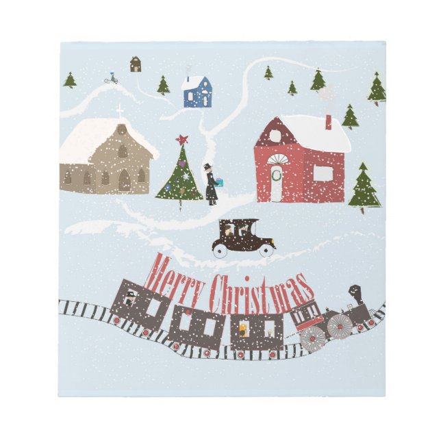 Bloc-note Merry Christmas , rétro (Devant)