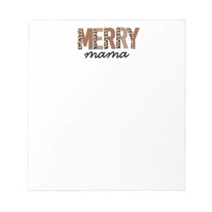 Bloc-note "Merry Mama" Bloc de couleur moderne Leopard Boho