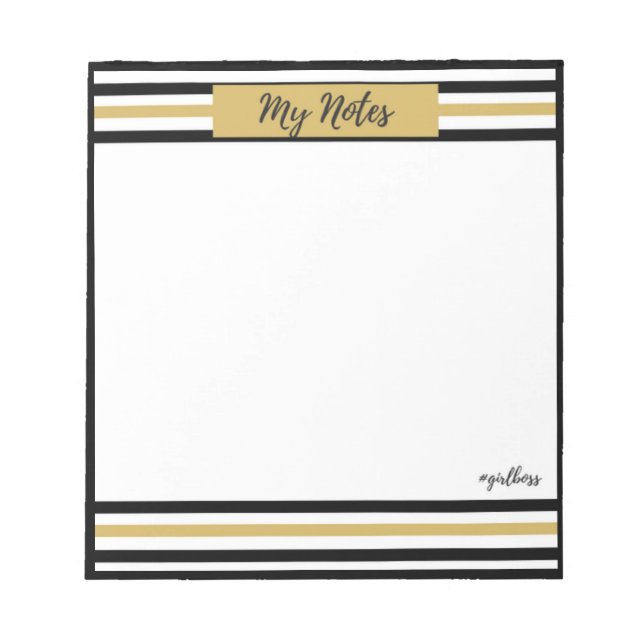 Bloc-note Mes notes avec le hashtag #GirlBoss (Devant)