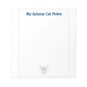 Bloc-note Mes notes de chat Sphynx jolies croquis