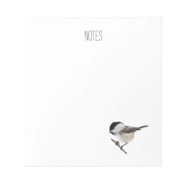Bloc-note mésange à tête noire "oiseau" (Devant)