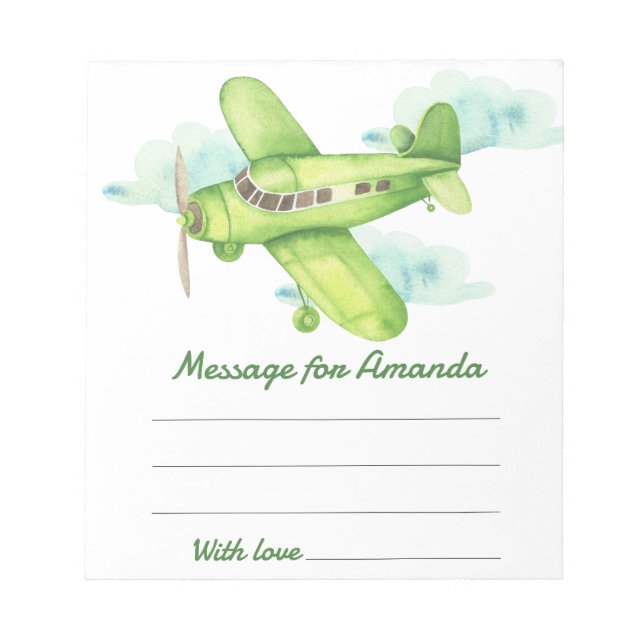 Bloc-note Message de capsule temporelle d'anniversaire d'avi (Devant)