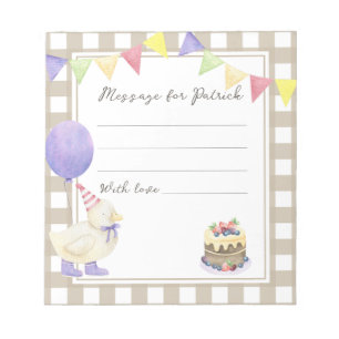Bloc-note Message de capsule temporelle d'anniversaire de ca