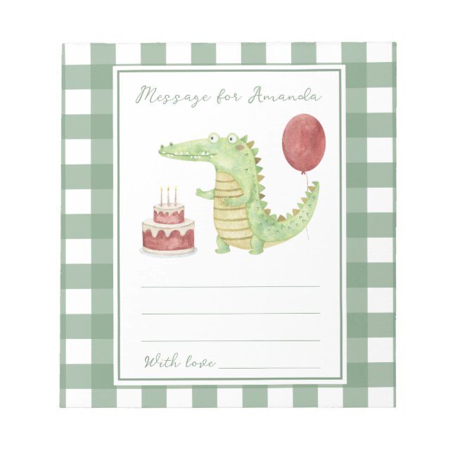 Bloc-note Message de capsule temporelle d'anniversaire de cr (Devant)