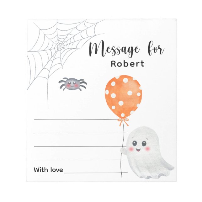 Bloc-note Message de capsule temporelle d'anniversaire Hallo (Devant)
