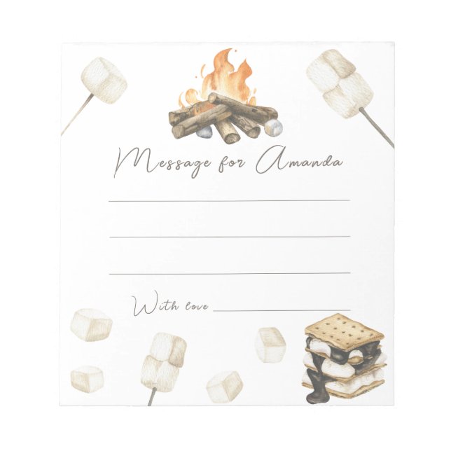 Bloc-note Message de capsule temporelle pour le 1er annivers (Devant)