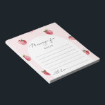 Bloc-note Message de la capsule de mûre de fraise<br><div class="desc">Message de capsule de mûre de fraise à temps doux Notepad. Des éléments correspondants sont disponibles.</div>