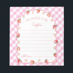 Bloc-note Message de la capsule d'heure d'anniversaire de fr<br><div class="desc">Fraise Berry Anniversaire Temps Capsule Message Bloc-notes. Éléments correspondants disponibles.</div>