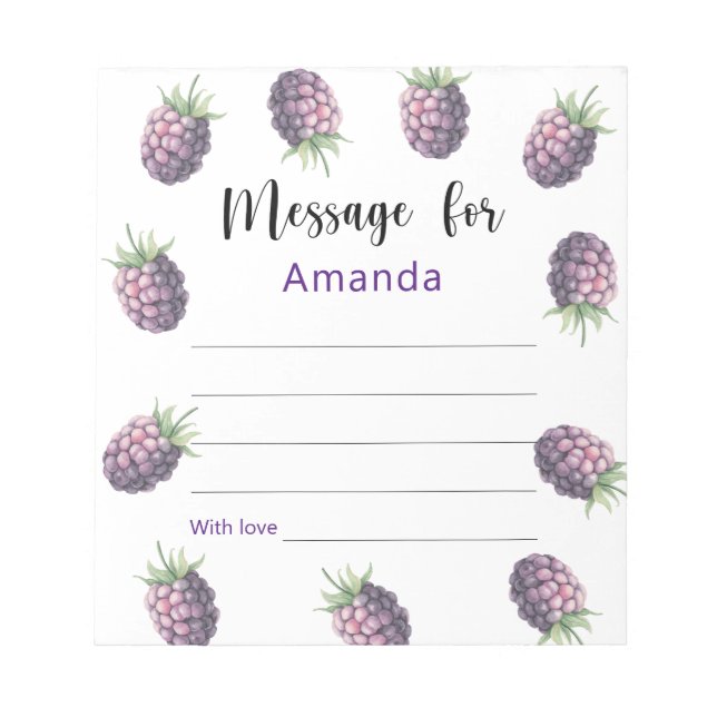 Bloc-note Message de la capsule temporelle d'anniversaire de (Devant)