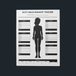 Bloc-note Mesures corporelles Perte de poids Fitness Tracker<br><div class="desc">Mesures du corps Perte de poids Fitness Tracker Girl Notepad. Enregistrez votre progression chaque semaine avec ce bloc-notes de suivi de mesure du corps.</div>