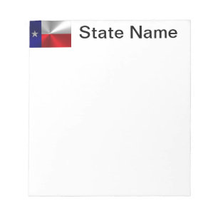 Bloc-note Métal balayé par drapeau du Texas