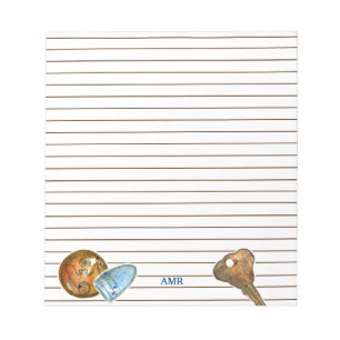 Bloc-note Métal Détection des trésors Touches Monogramme