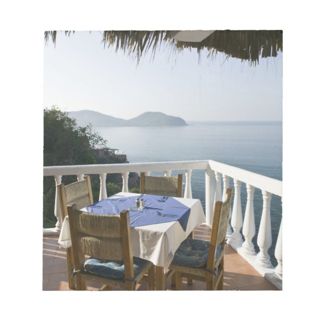 Bloc-note Mexico, Guerrero, Zihuatanejo. Table de café sur (Devant)