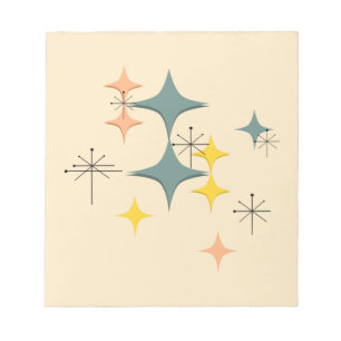 Bloc-note Mid Century Modern Eames atomique Starburts person