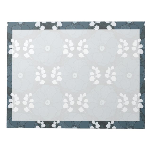 Bloc-note Midnight Botanica | Dark Indigo Floral (Devant)