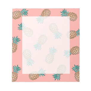 Bloc-note mignon motif d'été de l'ananas tropical