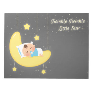 Bloc-note Mignon Twinkle Twinkle Little Star Bébé Garçon