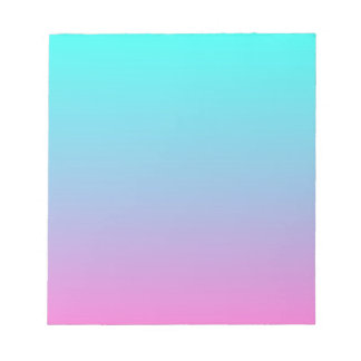 Bloc-note mignonne girly ombre mermaid rose turquoise aqua b