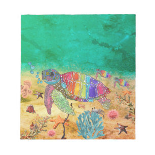 Bloc-note Mignons et colorés Notepads tortues de mer