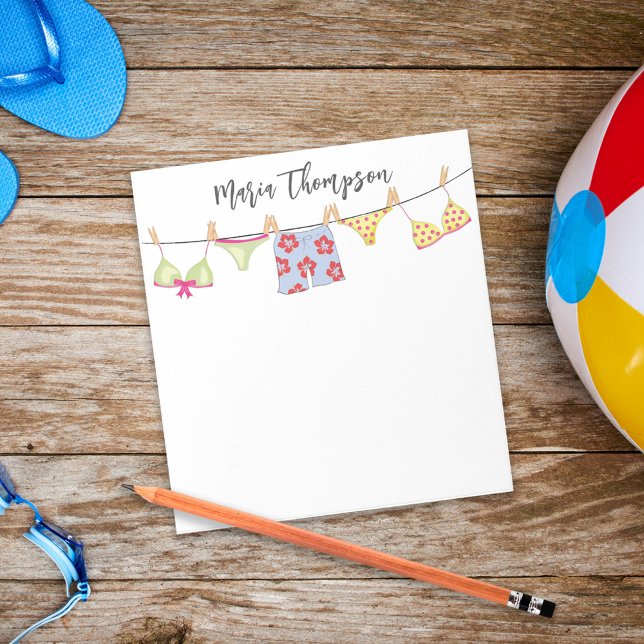 Bloc-note Mignons maillots de bain Whimsical été drôle (Créateur téléchargé)