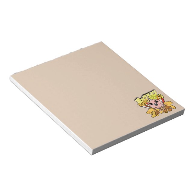 Bloc-note Mikitiez anime popcorning fromage caramel drôle (Incliné)