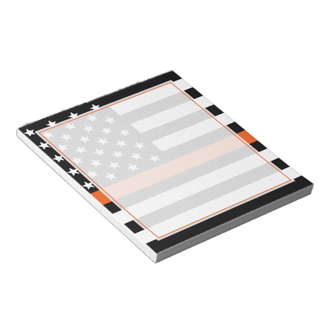 Bloc-note Mince Orange Line Rechercher et Secourir USA Drape (Incliné)