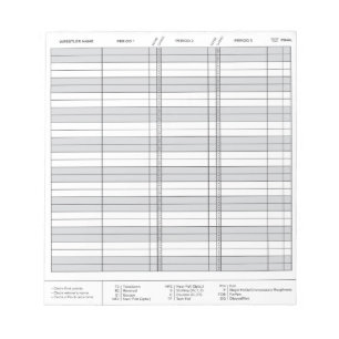 Bloc-note Mini Score De Lutte