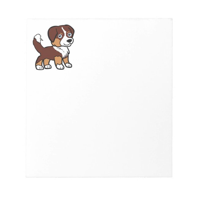 Bloc-note Miniature American Shepherd Red Tri avec queue (Devant)