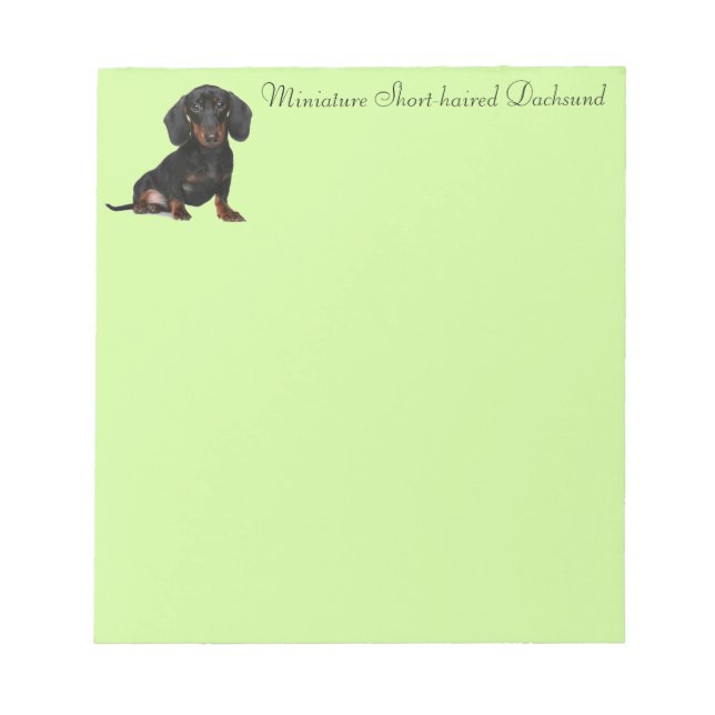 Bloc-note Miniature courte Haired Dachsund (Devant)
