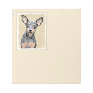 Bloc-note Miniature Pinscher Peinture mignonne Chien Art ori