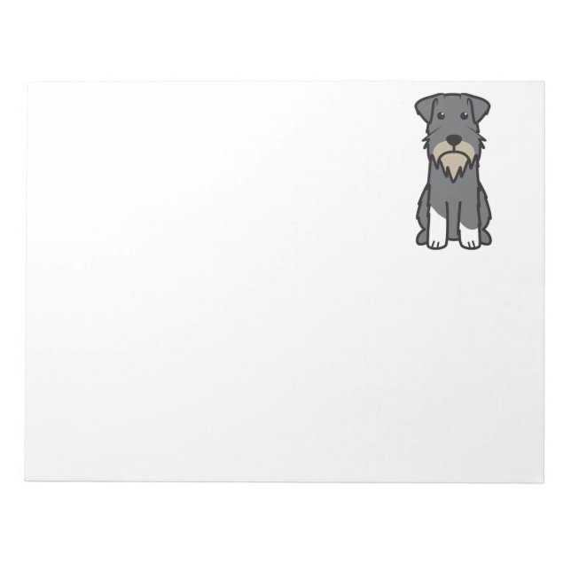 Bloc-note Miniature Schnauzer Dog Cartoon (Devant)
