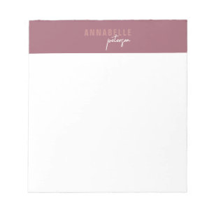 Bloc-note Minimal moderne professionnel Dusty Rose simple